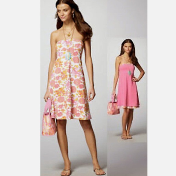 Lilly Pulitzer Other - Lilly Pulitzer bikini set in Truly unruly & reversible matching coverup EUC L